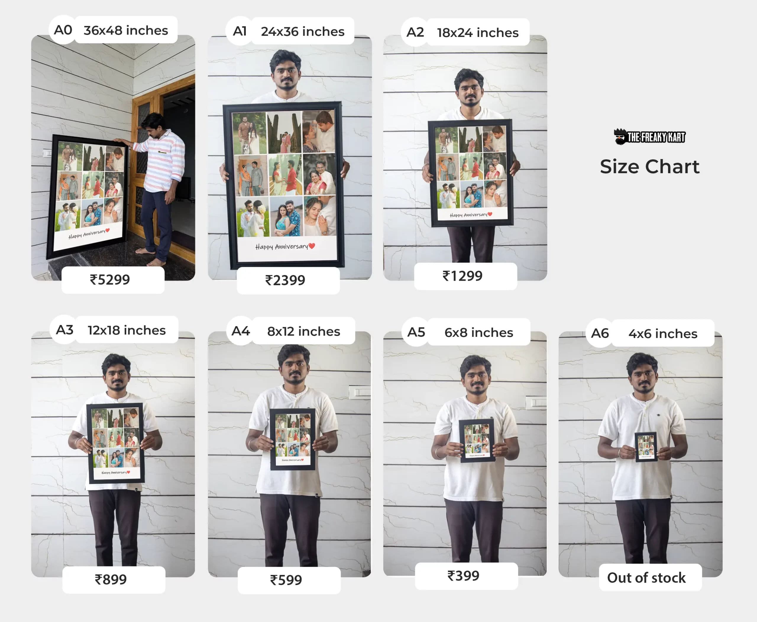 9 Pictures Collage Frame with Text - Image 2