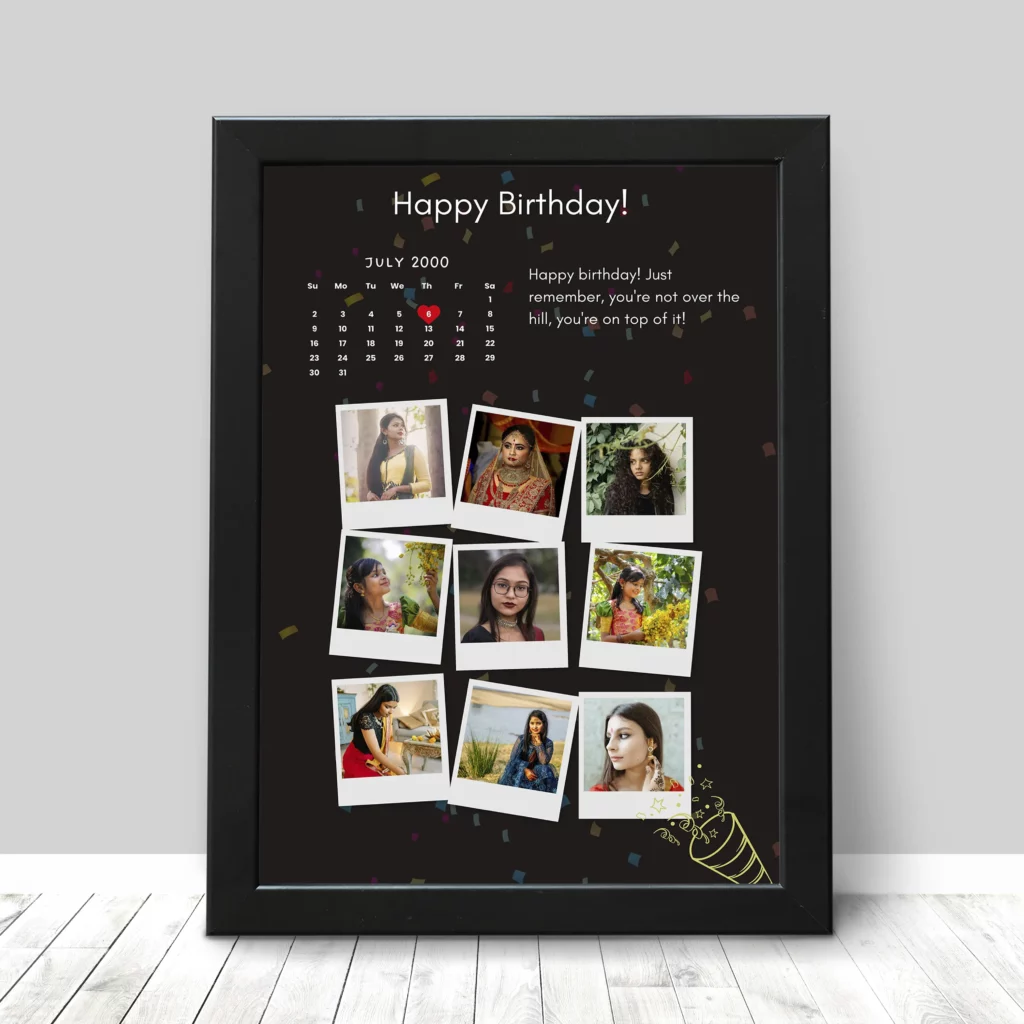 Polaroid Birthday Frame With Date The Freaky Kart